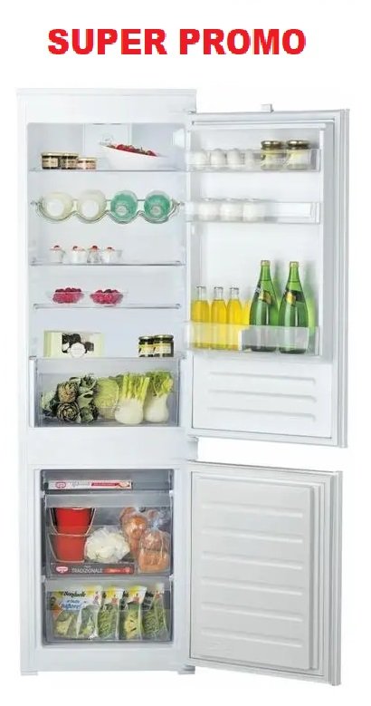 Frigorifero HOTPOINT Combinato Da Incasso Statico/Ventilato Classe E Capacità Netta 273 Litri Colore Bianco cod: BCB 7030 D2