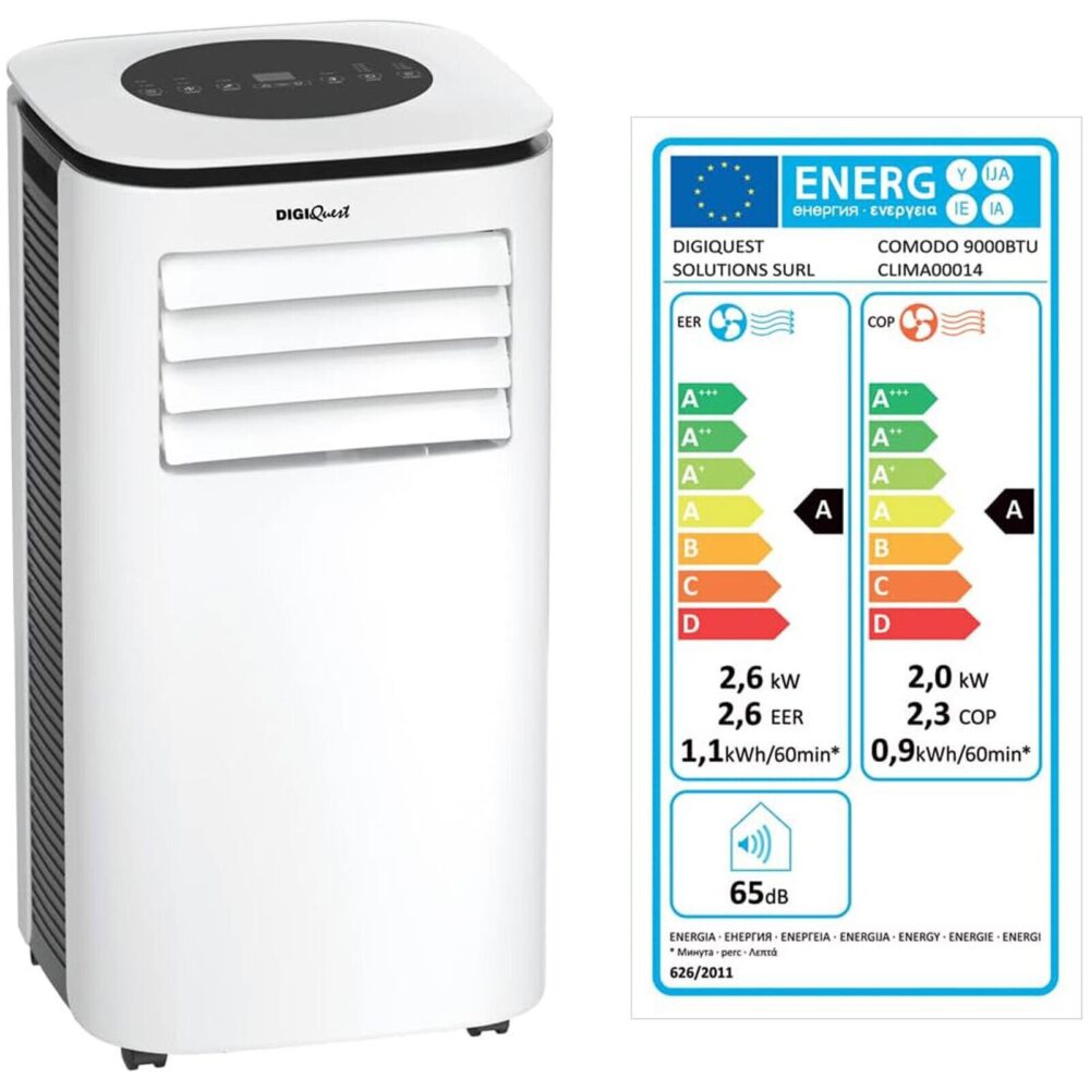 Climatizzatore portatile DIGIQUEST 9000 BTU classe A cod: CLIMA00014