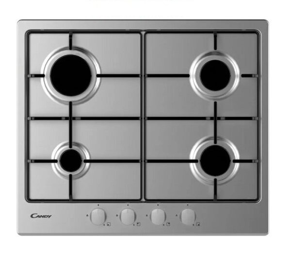 Piano Cottura CANDY a Gas 4 Fuochi 60 cm Colore Acciaio Inox cod: CHW6BRX