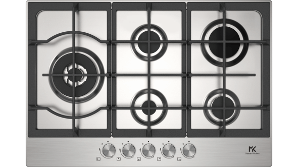 Piano cottura MASTER KITCHEN a gas 75 cm colore Acciaio Inox/ghisa cod: MKHG754101-EDLTCXS