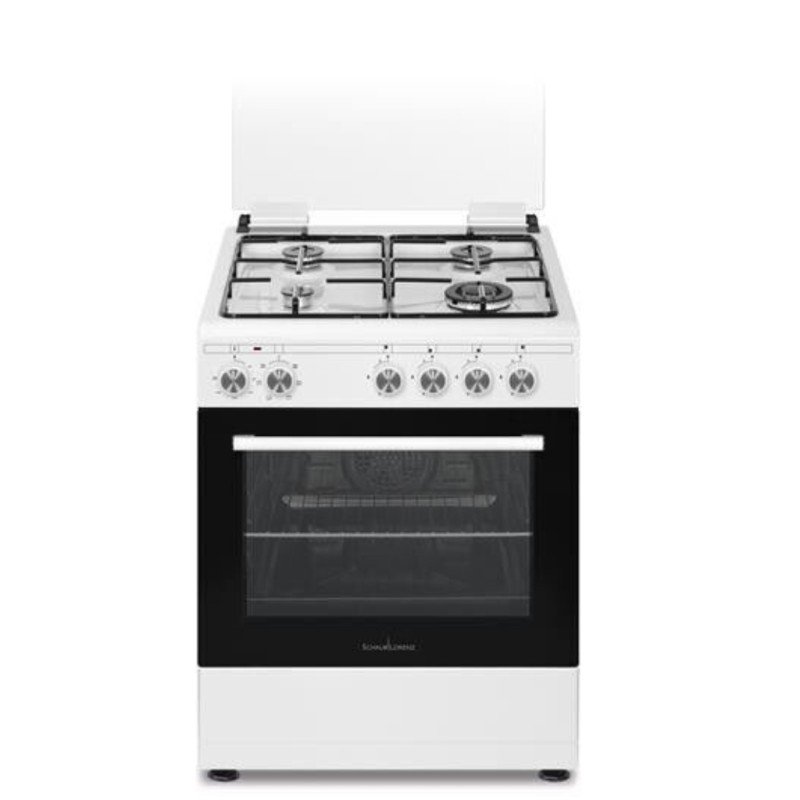 Cucina SCHAUB LORENZ 4 Fuochi a Gas Forno elettrico multifunzione Classe A Dimensioni 60 x 60 cm Colore Bianco cod: SS461EW