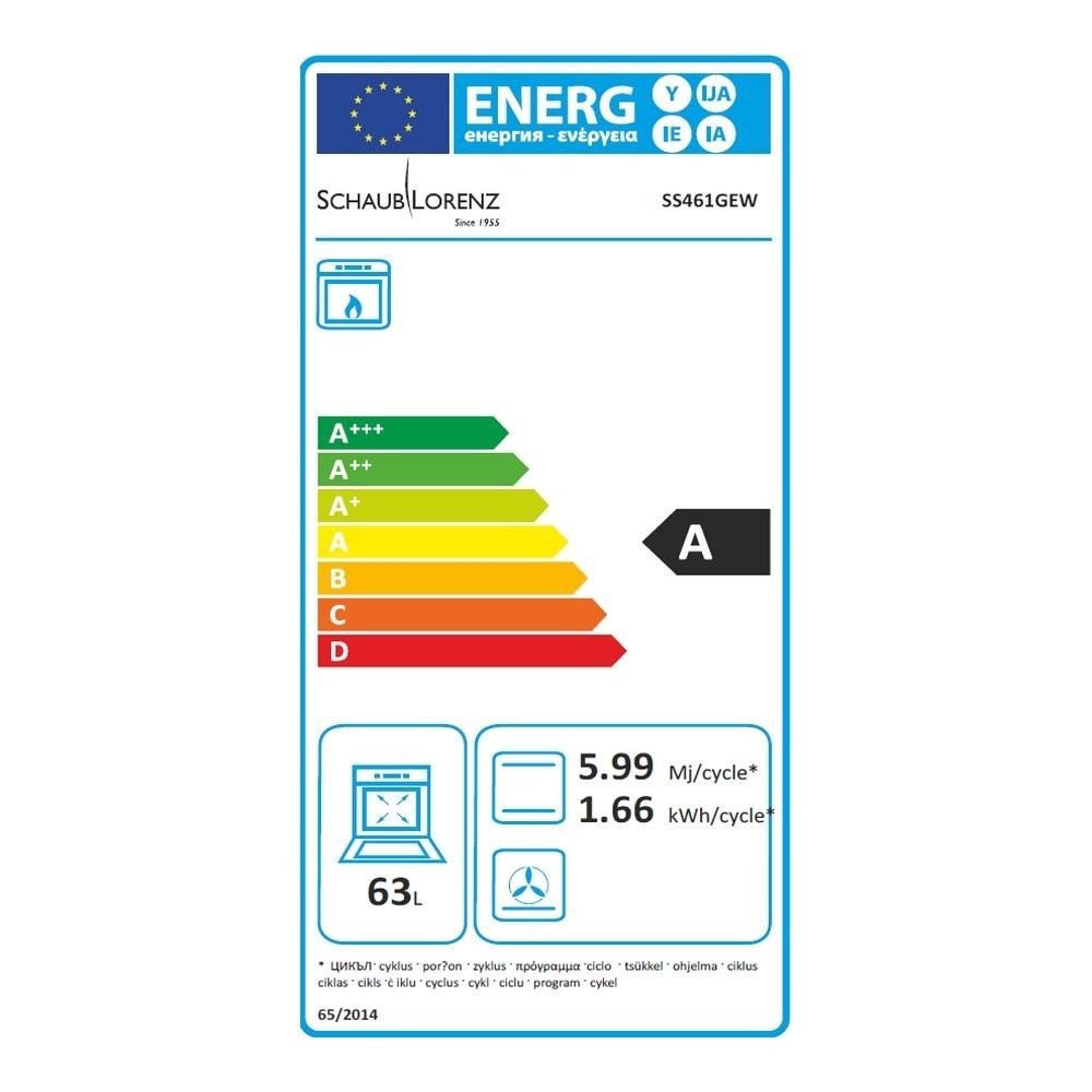 Cucina SCHAUB LORENZ 4 Fuochi a Gas Forno Gas Classe A Dimensioni 60 x 60 cm Colore Bianco cod: SS461GEW - Image 4