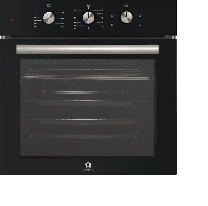 Forno Da Incasso STAYLUX 61 Litri 60 cm Ventilato 4 Funzioni colore Vetro Nero Cod: B66-SF3