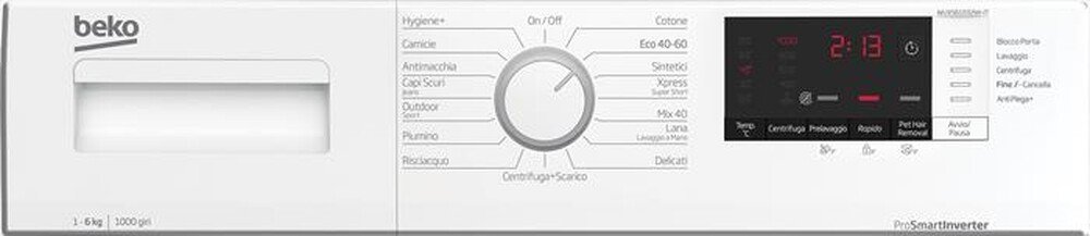 Lavatrice BEKO Slim 6 Kg Classe D Centrifuga 1000 giri motore Inverter cod: WUXS61032W - Image 4