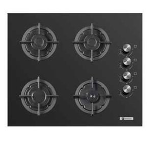 Piano cottura STAYLUX/KUMTEL da Incasso a Gas 4 fuochi 60 cm colore vetro nero/Ghisa Cod: C6-40BF VETRO NERO/GHISA
