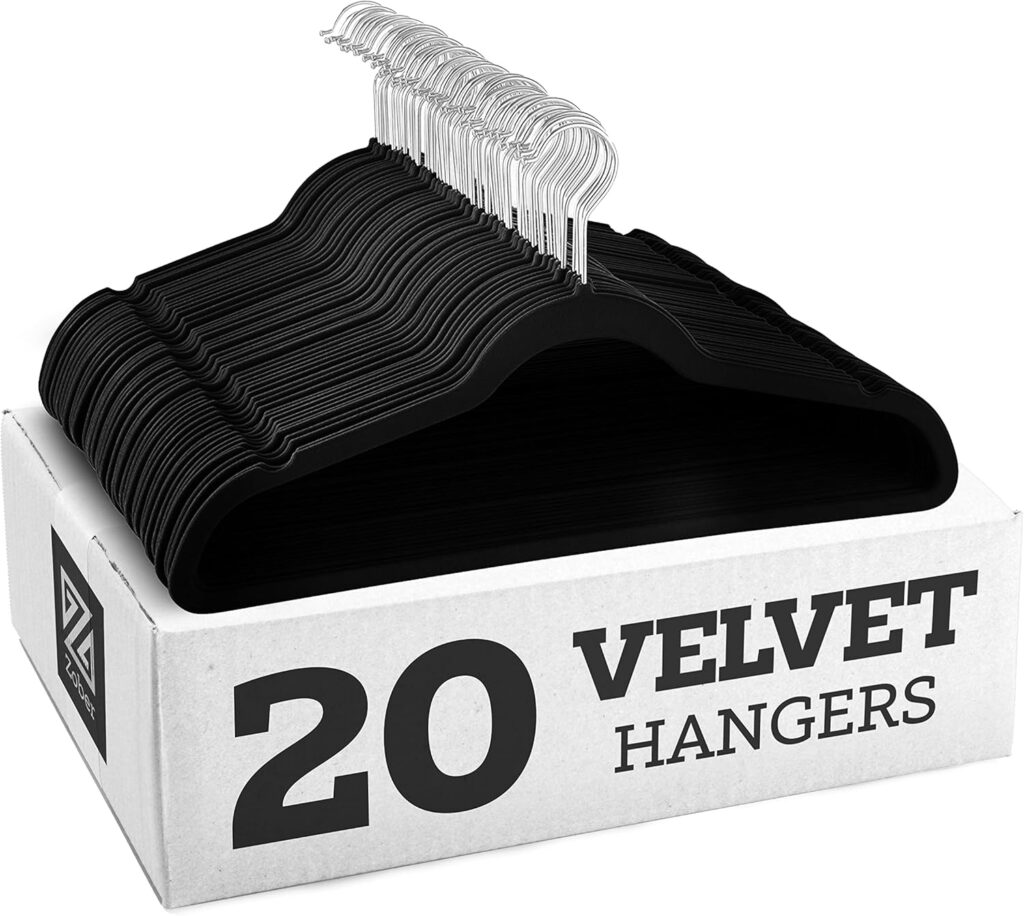 2560 Zober Black Velvet Hangers